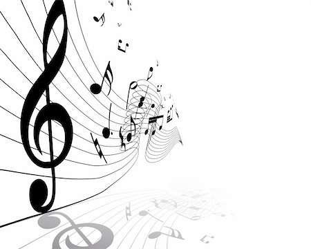 simsearch:400-08495932,k - Vector musical notes staff background for design use Stock Photo - Budget Royalty-Free & Subscription, Code: 400-04666631