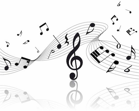 simsearch:400-08495932,k - Vector musical notes staff background for design use Stock Photo - Budget Royalty-Free & Subscription, Code: 400-04666632