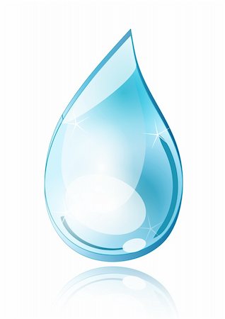 illustration of blue water drop closeup made in illustrator cs4 Foto de stock - Super Valor sin royalties y Suscripción, Código: 400-04666749