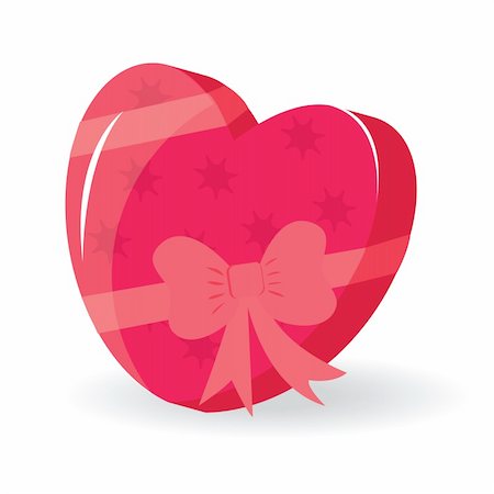 Heart-shaped box for your design. Vector illustration Stock Photo - Budget Royalty-Free & Subscription, Code: 400-04667116