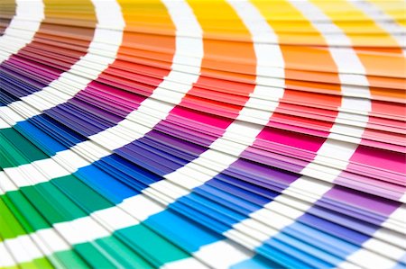 coloured swatches book open showing an array of rainbow colours Stock Photo - Budget Royalty-Free & Subscription, Code: 400-04667165