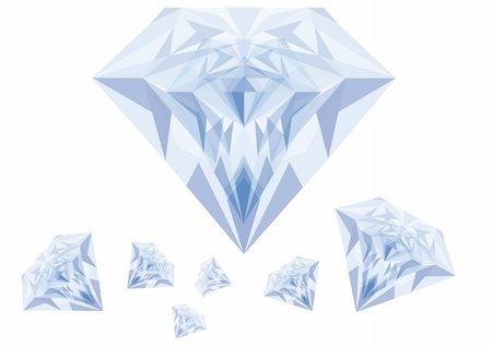 engaged clipart - vector diamonds on white background Stock Photo - Budget Royalty-Free & Subscription, Code: 400-04667192