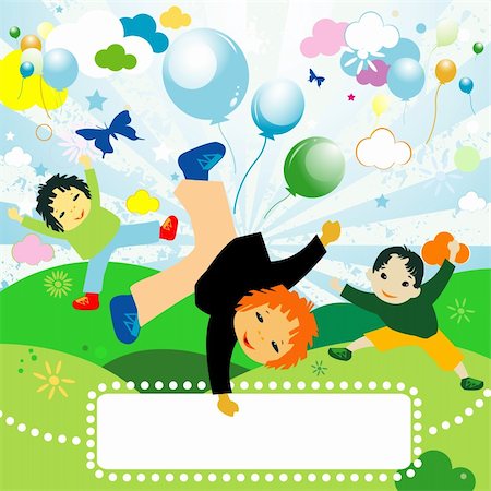 simsearch:400-04638236,k - children playing; joyful design for kids Photographie de stock - Aubaine LD & Abonnement, Code: 400-04667287