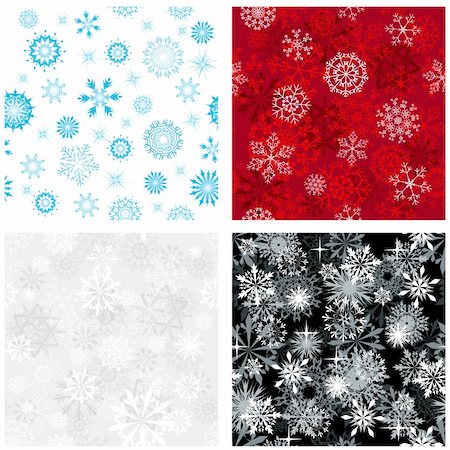 simsearch:400-04635890,k - Seamless snowflakes backgrounds set  for winter and christmas theme Stock Photo - Budget Royalty-Free & Subscription, Code: 400-04667603