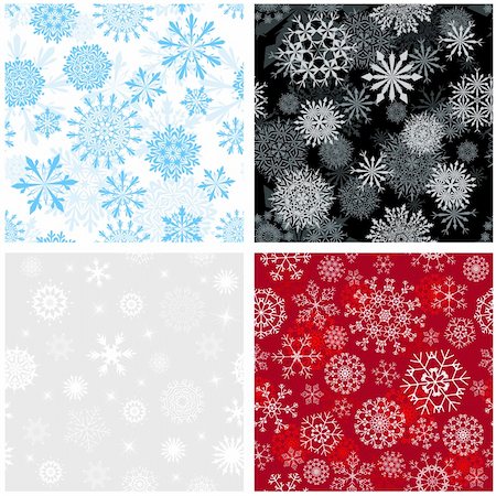 simsearch:400-04635890,k - Seamless snowflakes backgrounds set  for winter and christmas theme Stock Photo - Budget Royalty-Free & Subscription, Code: 400-04667804