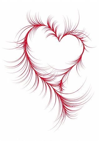 engaged clipart - abstract heart design with swirls, vector Stock Photo - Budget Royalty-Free & Subscription, Code: 400-04667920