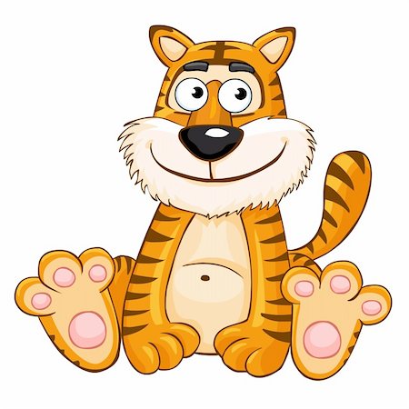 regisser_com (artist) - Illustration of fun tiger. Isolated on white background. Stock Photo - Budget Royalty-Free & Subscription, Code: 400-04668083