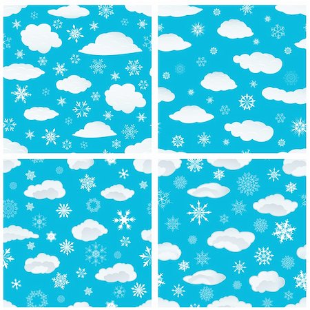 simsearch:400-04635890,k - Seamless snowflakes backgrounds set  for winter and christmas theme Stock Photo - Budget Royalty-Free & Subscription, Code: 400-04668183