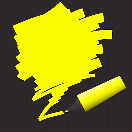 paint spill design - Vector - Illustration of highlighter felt pen with scribble in grunge effect Foto de stock - Super Valor sin royalties y Suscripción, Código: 400-04668431