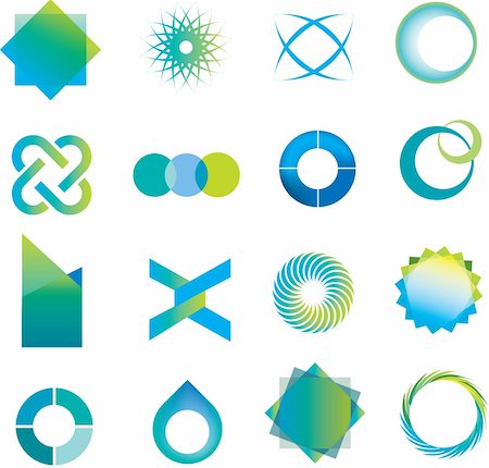 simsearch:400-04366521,k - selection of  logo icons in a modern line style Stock Photo - Budget Royalty-Free & Subscription, Code: 400-04668447