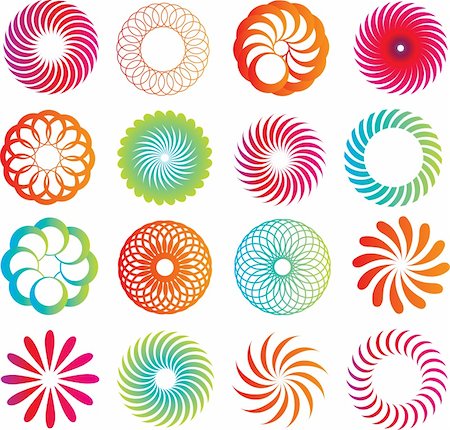 simsearch:400-04366521,k - selection of circle logo icons in a modern line style Stock Photo - Budget Royalty-Free & Subscription, Code: 400-04668466