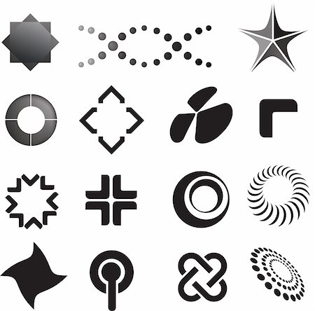 simsearch:400-04366521,k - selection of  logo icons in a modern line style Stock Photo - Budget Royalty-Free & Subscription, Code: 400-04668461