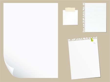 simsearch:400-04552970,k - Set of blank paper.  Please check my portfolio for more stationery ilustrations. Stock Photo - Budget Royalty-Free & Subscription, Code: 400-04668522