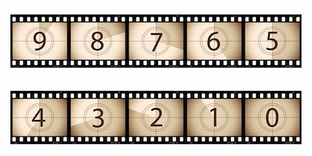 simsearch:400-05102933,k - Film strip countdown.  Please check my portfolio for more film illustrations. Stock Photo - Budget Royalty-Free & Subscription, Code: 400-04669355