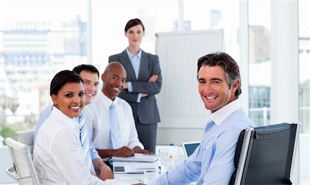simsearch:400-04113367,k - Business group showing ethnic diversity at a meeting Stock Photo - Budget Royalty-Free & Subscription, Code: 400-04660444