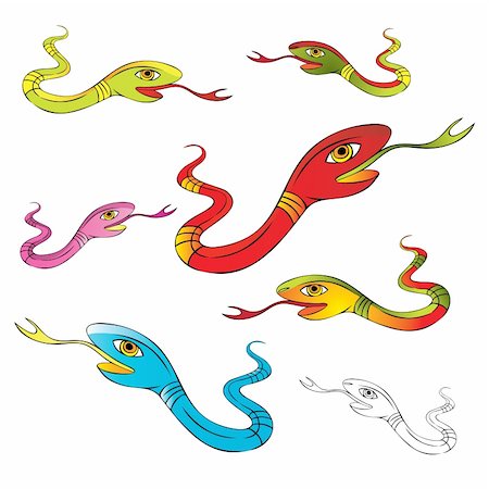 simsearch:400-05338354,k - color snake hand drawing vector Stock Photo - Budget Royalty-Free & Subscription, Code: 400-04661996