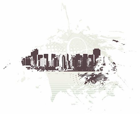 simsearch:400-04688937,k - abstract urban grunge city background,vector illustration Stock Photo - Budget Royalty-Free & Subscription, Code: 400-04662005