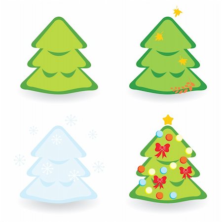 simsearch:400-05233207,k - Fir-trees collection for different seasons. Vector illustration. Stock Photo - Budget Royalty-Free & Subscription, Code: 400-04662468