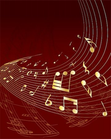simsearch:400-08495932,k - Vector musical notes staff background for design use Stock Photo - Budget Royalty-Free & Subscription, Code: 400-04663826
