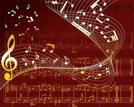 simsearch:400-08495932,k - Vector musical notes staff background for design use Stock Photo - Budget Royalty-Free & Subscription, Code: 400-04663823