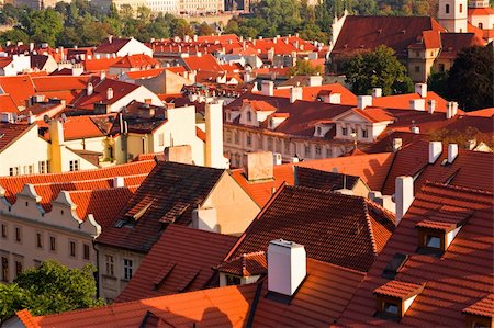 simsearch:400-06924255,k - View on tile red roofs of Prague, Czech Republic. Stock Photo - Budget Royalty-Free & Subscription, Code: 400-04675011