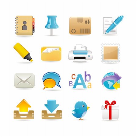 favorite - Post office icon set Stock Photo - Budget Royalty-Free & Subscription, Code: 400-04675025