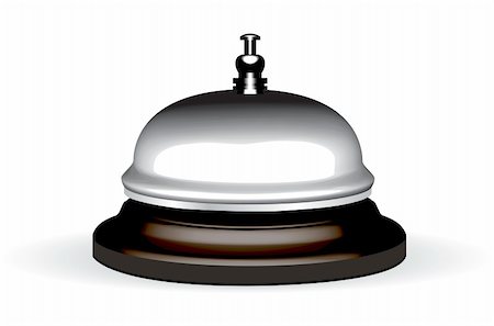 ring the bell - old hotel bell on a wood stand vector illustration Stock Photo - Budget Royalty-Free & Subscription, Code: 400-04675629
