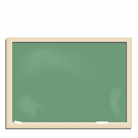 pupil in a empty classroom - Realistic illustration school blackboard - vector Stock Photo - Budget Royalty-Free & Subscription, Code: 400-04675671