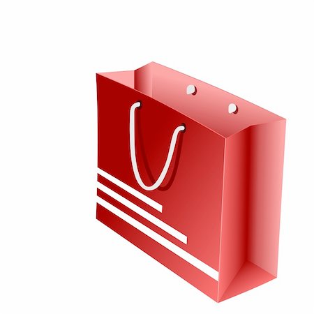 simsearch:400-04263617,k - Realistic illustration of red packet for shopping - vector Photographie de stock - Aubaine LD & Abonnement, Code: 400-04675779