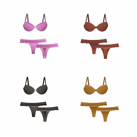 women's sexy lingerie set for valentine's day. Vector Stock Photo - Budget Royalty-Free & Subscription, Code: 400-04675863