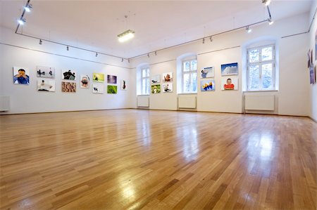simsearch:693-05552760,k - Empty art gallery view with pictures - all images from my portfolio Stock Photo - Budget Royalty-Free & Subscription, Code: 400-04675987
