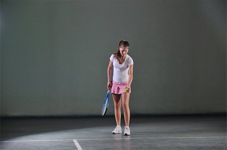 simsearch:400-04833689,k - young girl exercise tennis sport indoor Stock Photo - Budget Royalty-Free & Subscription, Code: 400-04676026