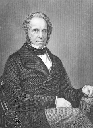 simsearch:400-05685013,k - Henry John Temple, 3rd Viscount Palmerston on engraving from the 1850s. British statesman that served twice as Prime Minister of Great Birtian in the mid 19th century. Engraved by D.J.Pound. Stock Photo - Budget Royalty-Free & Subscription, Code: 400-04677021