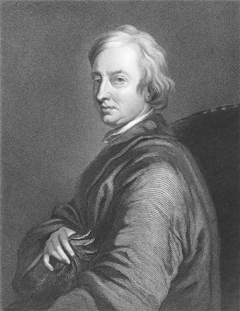 simsearch:400-05228888,k - John Dryden (1631-1700) on engraving from the 1800s. Influential English poet, literary critic, translator and playwright who dominated the literary scene of his day that it came to be known as the Age of Dryden. Engraved by C.E.Wagstaff from a painting by Houdoon and published in London by Charles Knight, Ludgate Street & Pall Mall East. Stock Photo - Budget Royalty-Free & Subscription, Code: 400-04677056