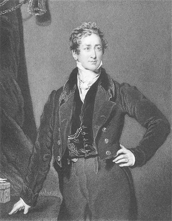 simsearch:400-05685013,k - Robert Peel (1788-1850) on engraving from the 1800s. Conservative Prime Minister of Great Britain during 1834-1835 & 1841-1846. Engraved by J.Cochran from a painting by T.Lawrence. Stock Photo - Budget Royalty-Free & Subscription, Code: 400-04677179