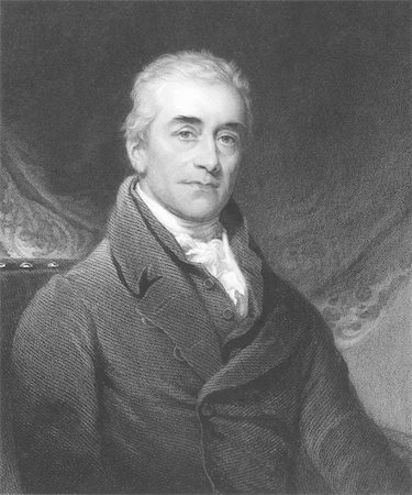 simsearch:400-05685013,k - Samuel Romilly (1757-1818) on engraving from the 1800s. British legal reformer. Engraved by R.Woodman from an enamel after a picture by T.Lawrence and published in London by Charles Knight, Lidgate Street. Stock Photo - Budget Royalty-Free & Subscription, Code: 400-04677189