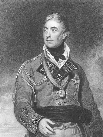 Thomas Graham, 1st Baron Lynedoch (1748-1843) on engraving from the 1800s. Scottish aristocrat, politician and British Army officer. Engraved by H.Meyer after a painting by T.Lawrence and published in London by Fisher, Son & Co. Stock Photo - Budget Royalty-Free & Subscription, Code: 400-04677203