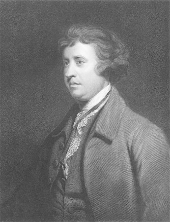 simsearch:400-05685013,k - Edmund Burke (1729-1797) on engraving from the 1800s. Anglo-Irish statesman, author, orator, political theorist and philosopher. Mostly remembered for his opposition to the French Revolution. Leading figure within the conservative faction of the Whig party. Engraved by C.E. Wagstaff from a picture after J.Reynolds and published in London by Charles Knight, Ludgate Street & Pall Mall East. Stock Photo - Budget Royalty-Free & Subscription, Code: 400-04677565