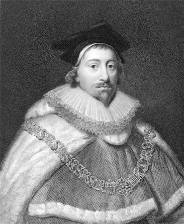 simsearch:400-05685013,k - Edward Coke (1552-1634) on engraving from the 1800s. English jurist and Member of Parliament. Engraved by J.Pofselwhite and published in London by Charles Knight, Ludgate Street. Stock Photo - Budget Royalty-Free & Subscription, Code: 400-04677568