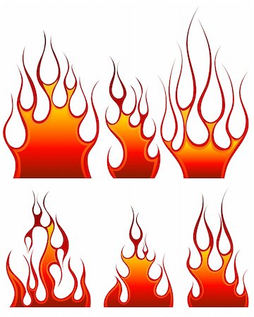 simsearch:400-04159167,k - Set of fire vector icons for design use Stock Photo - Budget Royalty-Free & Subscription, Code: 400-04678696