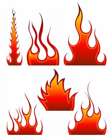simsearch:400-04159167,k - Set of fire vector icons for design use Stock Photo - Budget Royalty-Free & Subscription, Code: 400-04678697