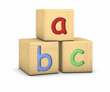 simsearch:600-02346205,k - Wood blocks with abc letters on a white background. Part of a series. Stock Photo - Budget Royalty-Free & Subscription, Code: 400-04679667