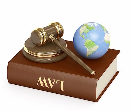 simsearch:400-04231986,k - Judicial 3d gavel and Earth. Objects over white Stock Photo - Budget Royalty-Free & Subscription, Code: 400-04670259