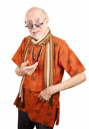 simsearch:400-05372618,k - New age senior man in orange shirt Stock Photo - Budget Royalty-Free & Subscription, Code: 400-04670417