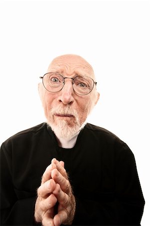 piety - Funny Priest with Hands Folded in Prayer Stock Photo - Budget Royalty-Free & Subscription, Code: 400-04670449