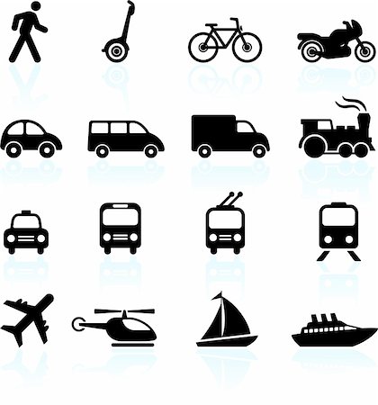 stick figures black - Original vector illustration: Transportation icons design elements Stock Photo - Budget Royalty-Free & Subscription, Code: 400-04670824
