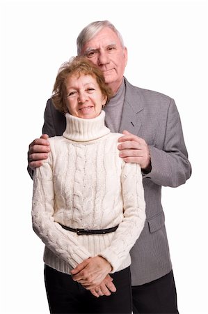 Senior Couple Isolated on a White Background Photographie de stock - Aubaine LD & Abonnement, Code: 400-04671198