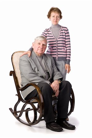 Senior Couple Isolated on a White Background Photographie de stock - Aubaine LD & Abonnement, Code: 400-04671202