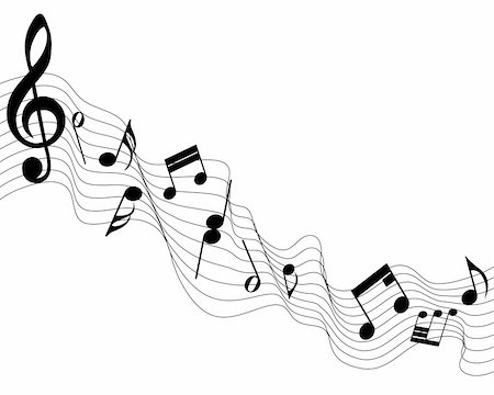 simsearch:400-04653339,k - Vector musical notes staff background for design use Stock Photo - Budget Royalty-Free & Subscription, Code: 400-04672977