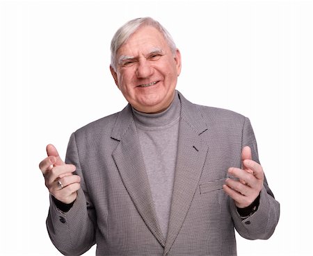 simsearch:400-06142278,k - smiling senior man on a isolated white background Stock Photo - Budget Royalty-Free & Subscription, Code: 400-04672994